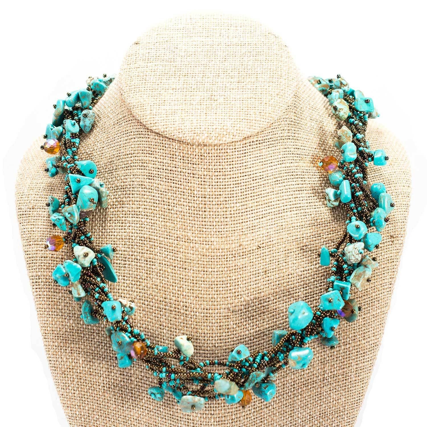 Chunky Stone Necklace - Turquoise