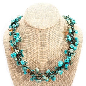 Chunky Stone Necklace - Turquoise
