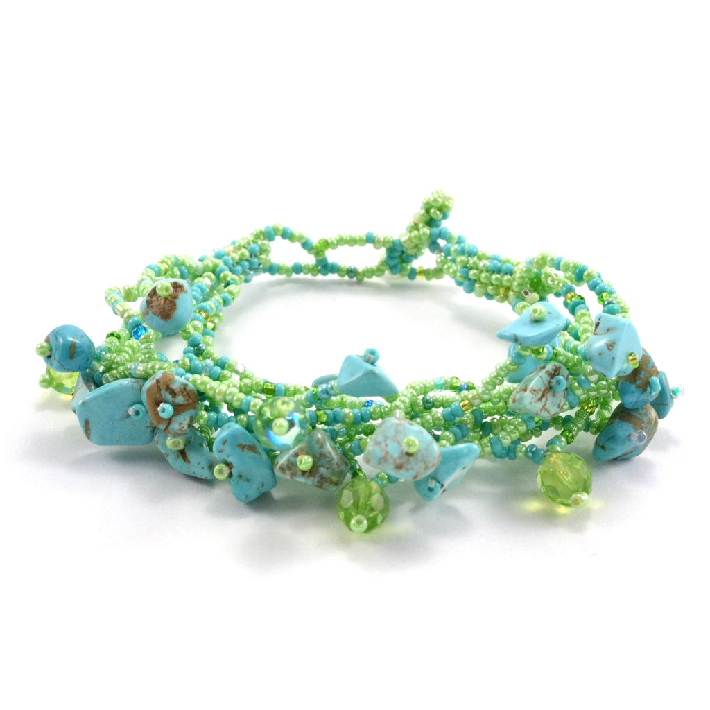 Chunky Stone Bracelet - Palm Green